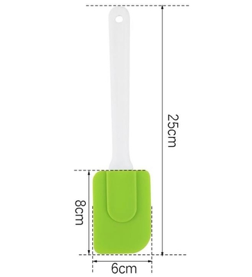 FDA Silicone spatula set dengan plastik menangani warna kustom patone tersedia