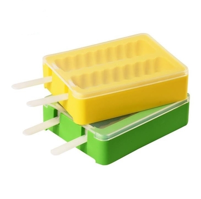 Musim Panas Popsicle Silicone Ice Block Cetakan, Stackable Ice Cube Trays Bahan PP