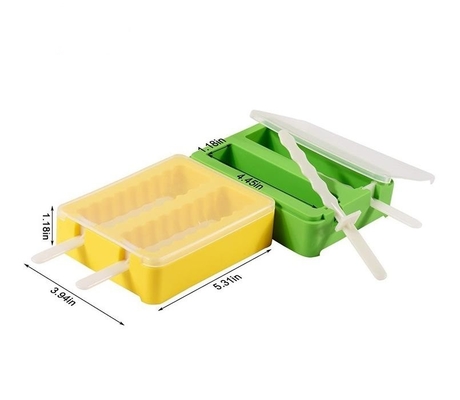 Musim Panas Popsicle Silicone Ice Block Cetakan, Stackable Ice Cube Trays Bahan PP