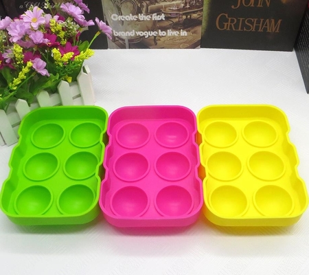 Colorfull Silicone Ice Ball Cetakan, Silicone Ice Ball Maker FDA 18 * 12.5 * 4.8cm