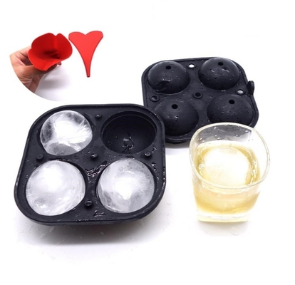 Mini Diy Silicone Ice Ball Cetakan Set Putaran Bentuk 5.6CM Diameter Untuk Minuman