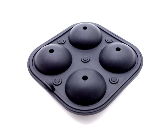 Big Bourbon Cocktail Silicone Ice Ball Cetakan, Sphere Ice Mould 4 Cavity