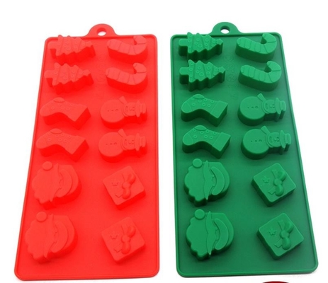 Natal Cool Ice Cube Trays Wadah Makanan Bahan Aman Tidak Berbahaya