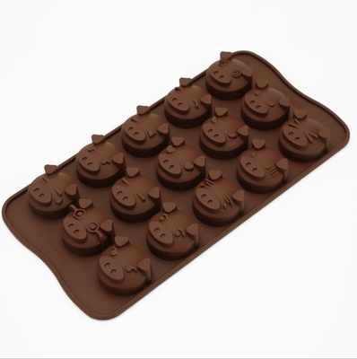 Hewan Cetakan Coklat Silikon Hewan Alat Tahan Panas Profesional