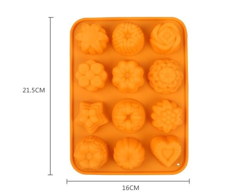 Bunga Cocktail Silicone Ice Cube Cetakan 87g Dekorasi Ringan