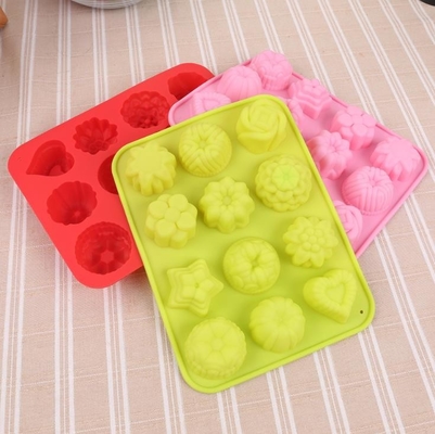 Bunga Cocktail Silicone Ice Cube Cetakan 87g Dekorasi Ringan
