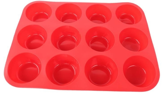 12 Rongga Suhu Tinggi Silikon Cetakan Rilis cepat 165g Berat Bersih Stackable