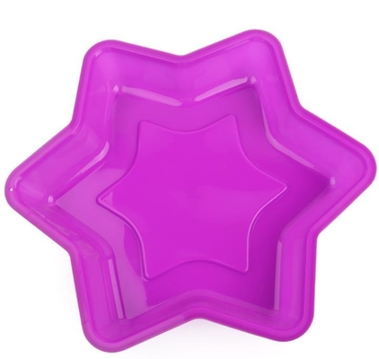 Food Grade Silikon Kue Nampan, Desain Bakeware Silikon Cetakan Hexagram Kustom