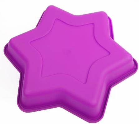 Food Grade Silikon Kue Nampan, Desain Bakeware Silikon Cetakan Hexagram Kustom