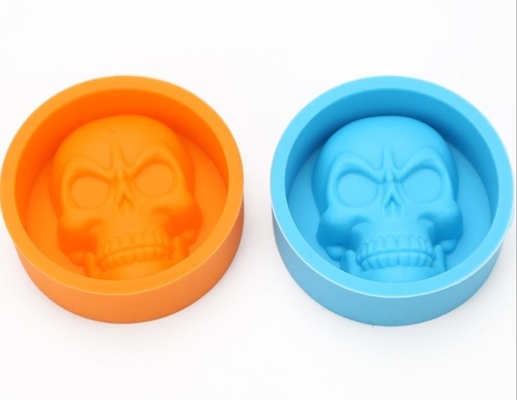 Ukuran Kecil Massal Mini Ice Cube Trays Tunggal Tengkorak Cetakan Multi Warna