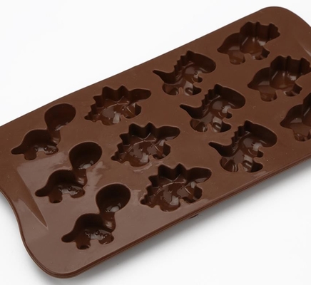 Liburan Dinosaurus Silikon Cetakan Coklat Warna Coklat Tidak Berbahaya