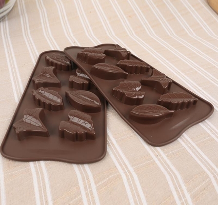 3d Kustom Hard Leaf Silicone Permen Cetakan 8 Rongga Ringan Mudah Dibersihkan