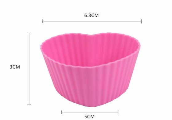 Colourful Muffin Silicone Muffin Piala Tray Anti Bakteri 6.8 * 5 * 3cm