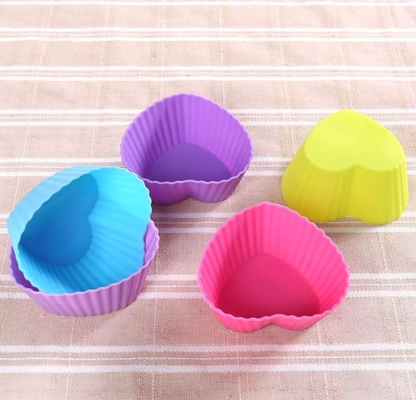 Colourful Muffin Silicone Muffin Piala Tray Anti Bakteri 6.8 * 5 * 3cm