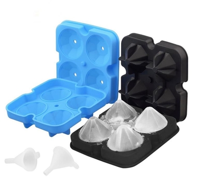 3D Berlian Silikon Es Batu Cetakan 12 * 12 * 3.8 CM Untuk Minuman