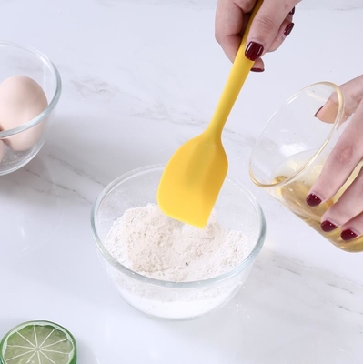 Panjang Tipis Kue Silikon Sendok Spatula Bahan Tidak Berbahaya Panas Tinggi
