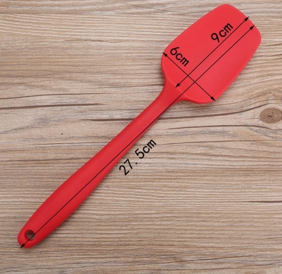 Inti Suhu Tinggi Silikon Non Stick Spatula Ukuran Besar Warna Disesuaikan