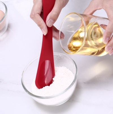 Memasak Lembut Silicone Spatula Sendok, Alat Turner Spatula Sikat Kue Silikon Ramping