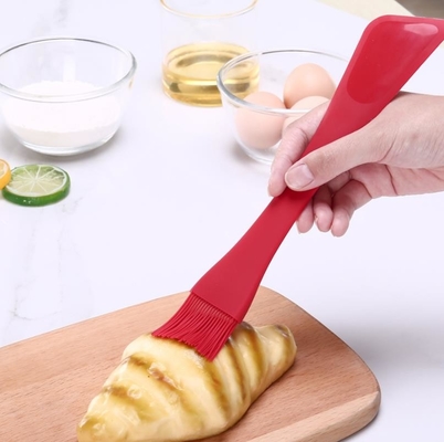 Memasak Lembut Silicone Spatula Sendok, Alat Turner Spatula Sikat Kue Silikon Ramping