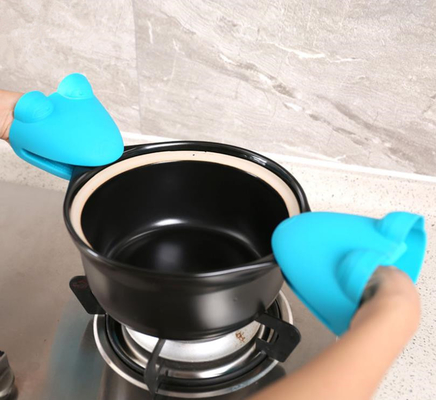 Bule Silicone Hand Gloves 10.5 * 10.5cm Universal Kompatibel Memakai Mudah