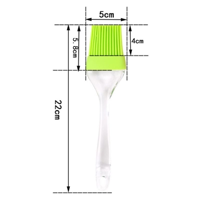 Ukuran XL Transparan plastik menangani Food Grade Silicone Baking Brush Tool