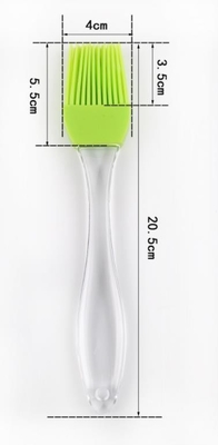Ukuran besar Plastik transparan menangani Food Grade Silicone Baking Brush