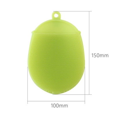 Food Grade Silicone Washing Brushes peralatan dapur dalam bentuk Oval