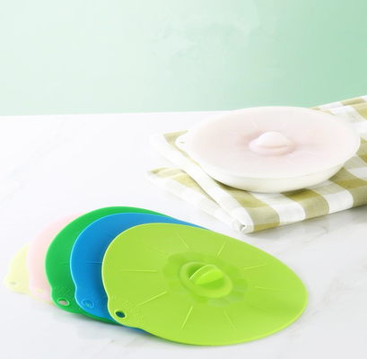 Ukuran sedang Food Grade standar Silicone Food Preservation Bowl Tutup penutup