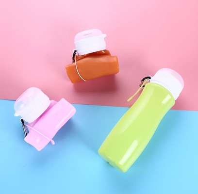 450 ML bpa gratis botol air botol air silikon FDA dengan logo cetak kustom