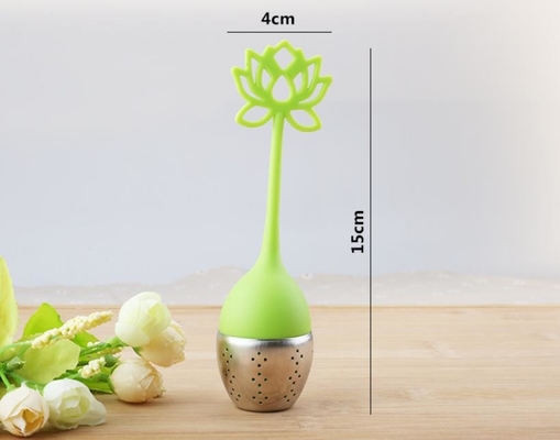 Lotus Flower bentuk saringan Teh Silikon Food Grade dengan logo pencetakan