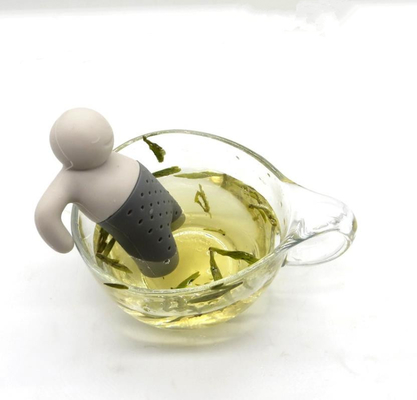BPA Gratis Mr Tea FDA standar Silicone Tea infuser Man dengan paket kotak tersedia