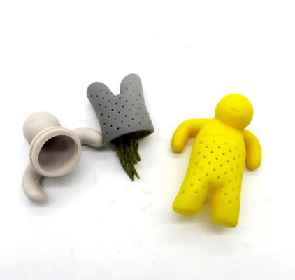 BPA Gratis Mr Tea FDA standar Silicone Tea infuser Man dengan paket kotak tersedia