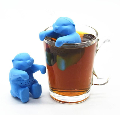 BPA Free Animal Otter Berbentuk desain Food Grade Silicone Tea bags