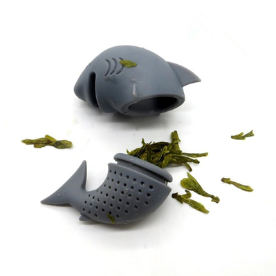 Gaya Hewan Laut Hiu Berbentuk Food Grade Silicone Tea Infuser