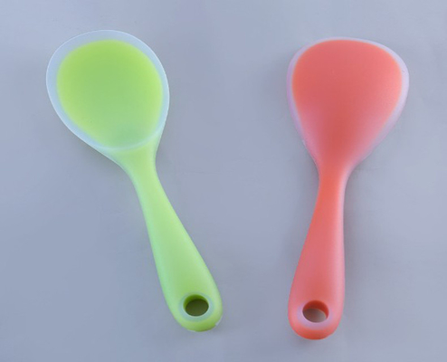 Food Grade Silicone Rice Spoons peralatan dapur dengan warna transparan
