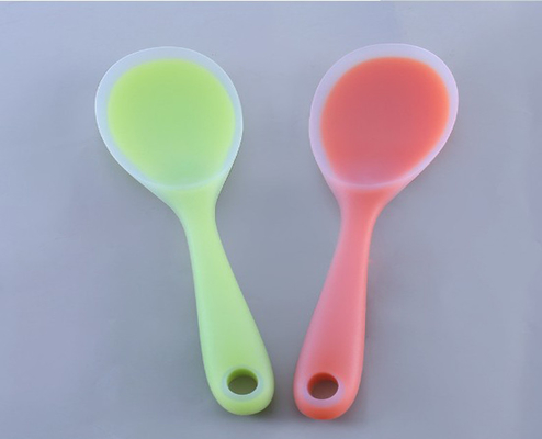 Food Grade Silicone Rice Spoons peralatan dapur dengan warna transparan