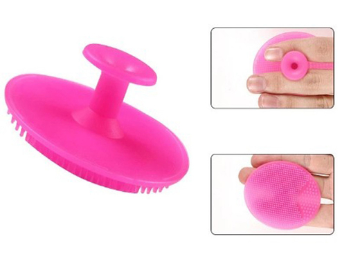 FDA Super Lembut Oval Silikon Sikat Pembersih Wajah Untuk Tubuh Dan Wajah