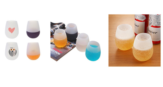 Unbreakable Reusable Colorful Silicon Cup Anggur, Gelas Anggur Silikon Kopi