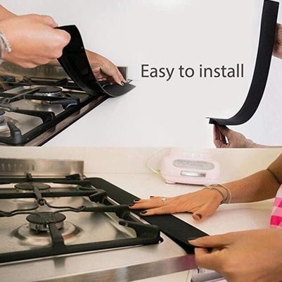 Kompor Counter Alat-Alat Dapur Silikon Silikon Fleksibel Celah Meliputi Penutupan Celah