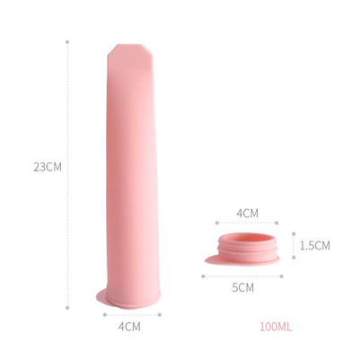 Nordic Color DIY Ice Cream Silicone Cetakan Popsicle Komersial Food Grade Dengan Tutup