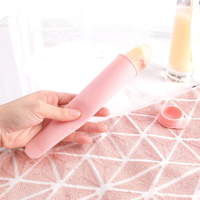 Nordic Color DIY Ice Cream Silicone Cetakan Popsicle Komersial Food Grade Dengan Tutup