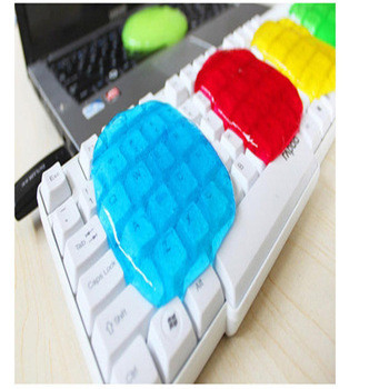 17.5 * 12 cm Colorful Super Clean Slimy Gel Magic Keyboard Membersihkan Senyawa