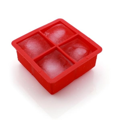 4 pcs Silicone Ice Cube Cetakan Logo Pencetakan Kustom Dan Logo Timbul Kustom