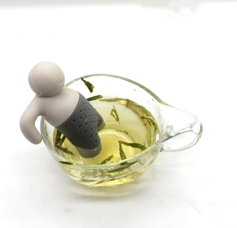 BPA Gratis Mr Tea FDA standar Silicone Tea infuser Man dengan paket kotak tersedia